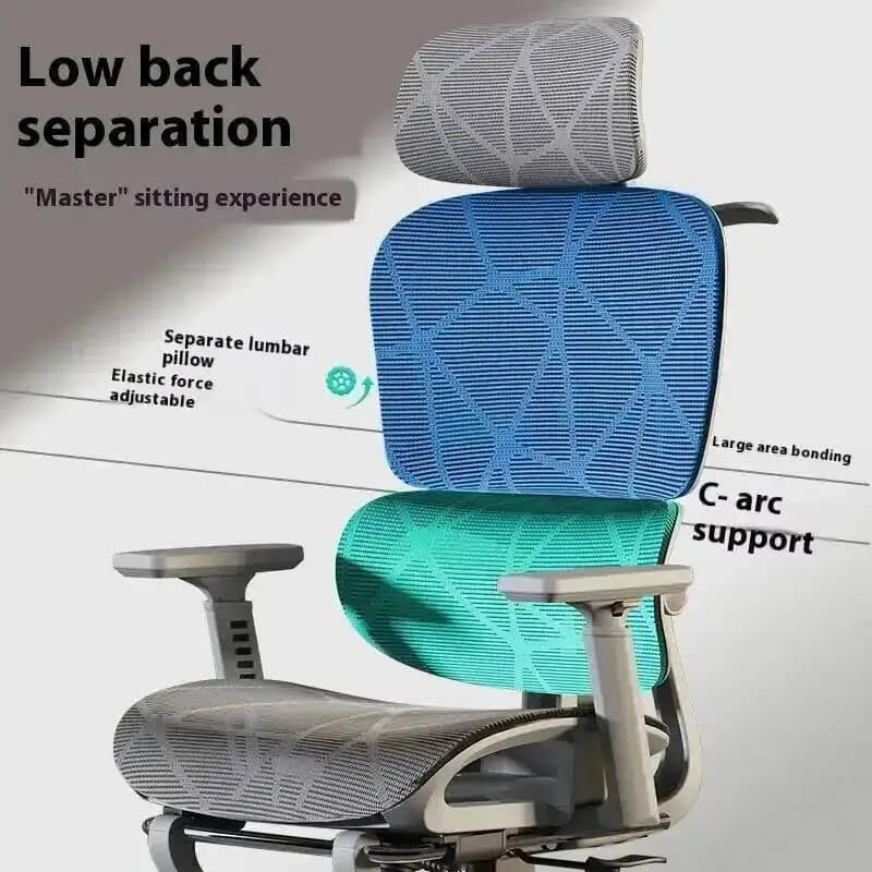 Sedia Ergonomica da Ufficio con Supporto Lombare, Spedizione Gratuita, Ruote Regolabili, Sedia da Ufficio, Chaise de Bureau, Arredamento