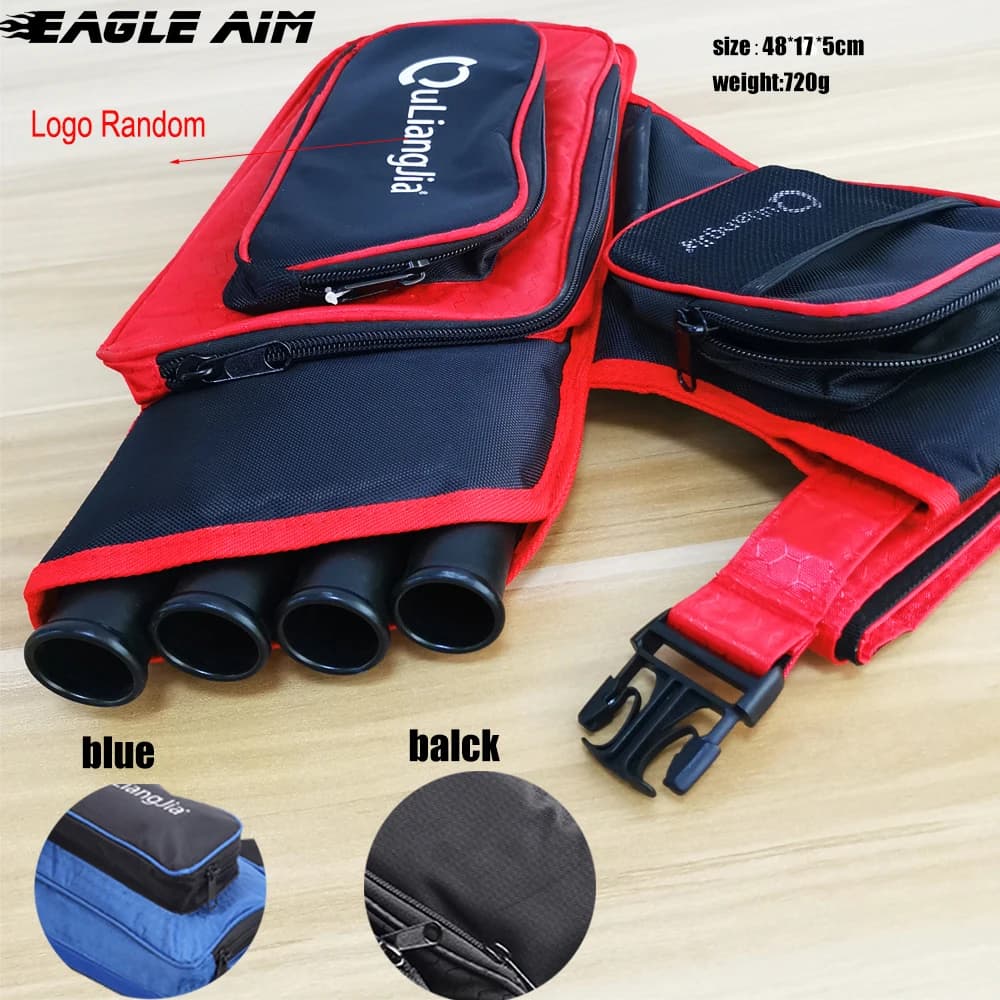 New Waterproof 4 Tubes Archery Arrow Bag With Adjustable Belt Arrow Quiver Archery Arrow Holder For Outdoor Hunting
