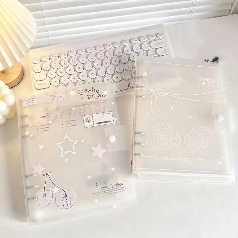 Loose-Leaf Binder Organization Ins Style Ring Notebook: 1/10Pcs Scrub PP Inner Core Planner Office