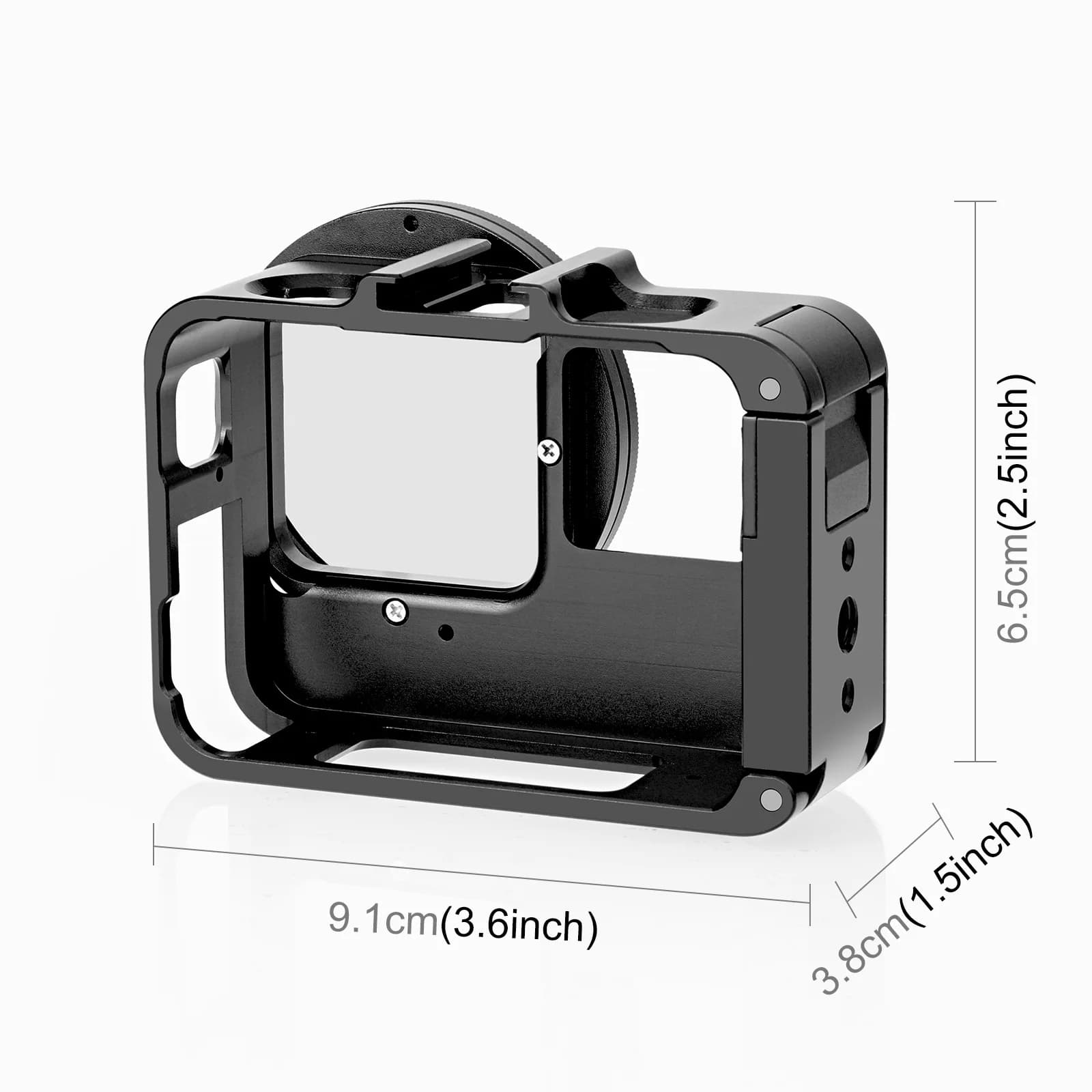 Per Insta360 Ace Pro 2 Adattatore per gabbia con telaio protettivo in metallo con interfaccia di espansione per pattino freddo per Insta360 Ace / Ace Pro