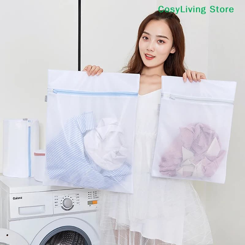 Folding Delicate Lingerie Bra Socks Underwear Protection Network Washing Machine 3 Size Bags for washing the laundry in the mesh with zipper
