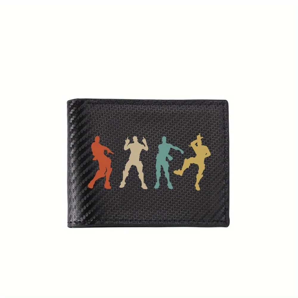 Pose danzanti sagome figure astratte forme Portafogli da uomo Simple Business Modern Stylish Print Design Regali per il padre B