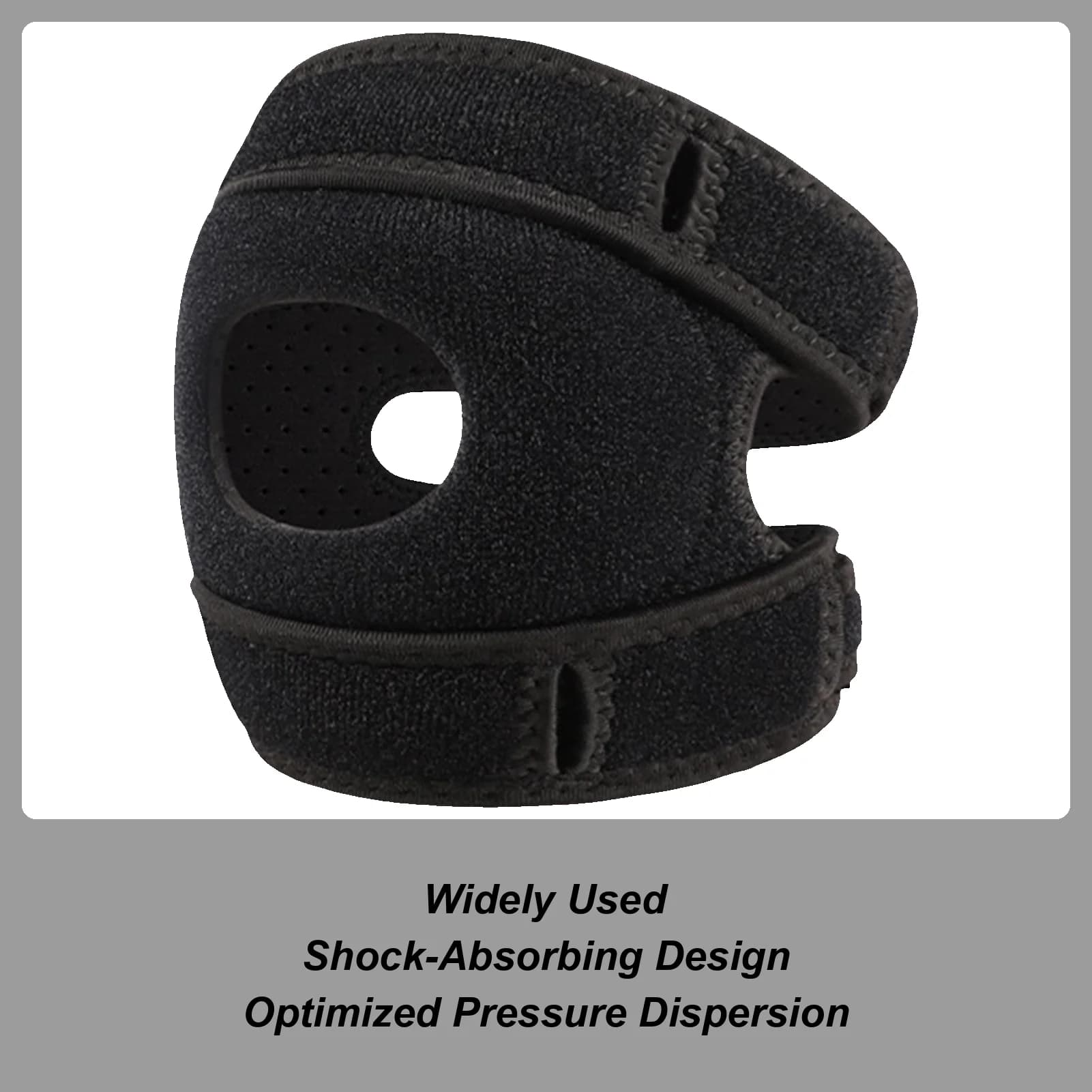 Ginocchiera stabilizzatrice per rotula Cinghia di supporto per rotula regolabile Ginocchiera traspirante per sollevamento pesi con recupero postoperatorio