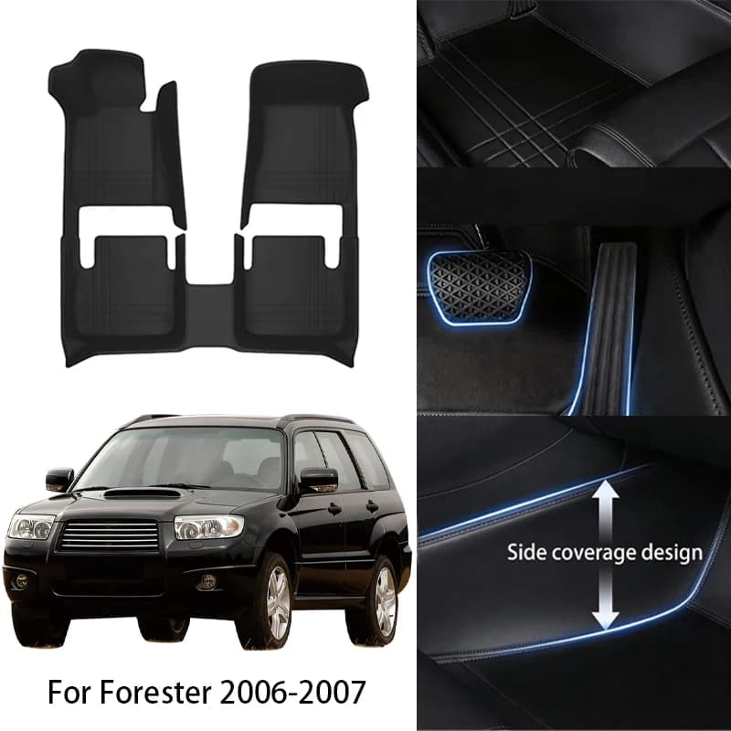 Tappetini Auto in Pelle PU su Misura per Subaru Forester 2006 2011 2016 2022 2026 Set Completo di Lusso Accessori Interni Auto