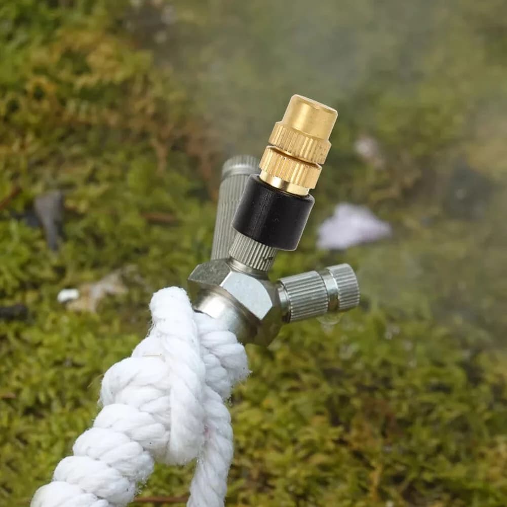 50Pcs Misting Nozzles Brass Spray Nozzle Garden Hose Sprinkler Head Irrigation Drippers Outdoor Garden Equipment