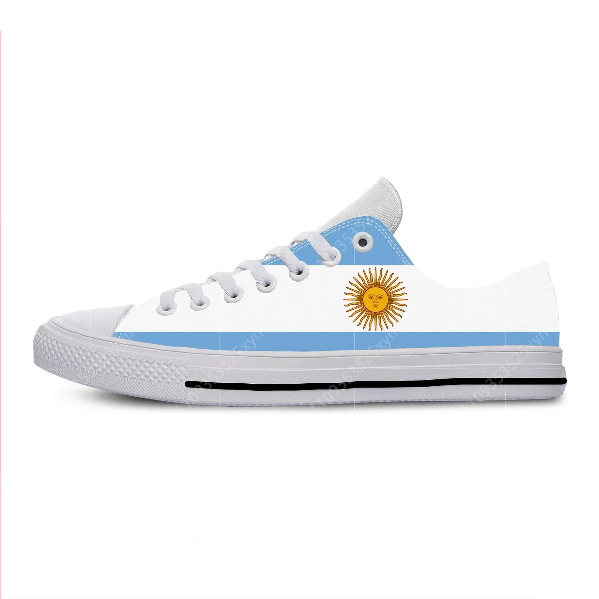 Argentina Flag Low Top Sneakers Mens Womens Teenager Casual Shoes Canvas Running Shoes 3D Printed Breathable Lightweight shoe