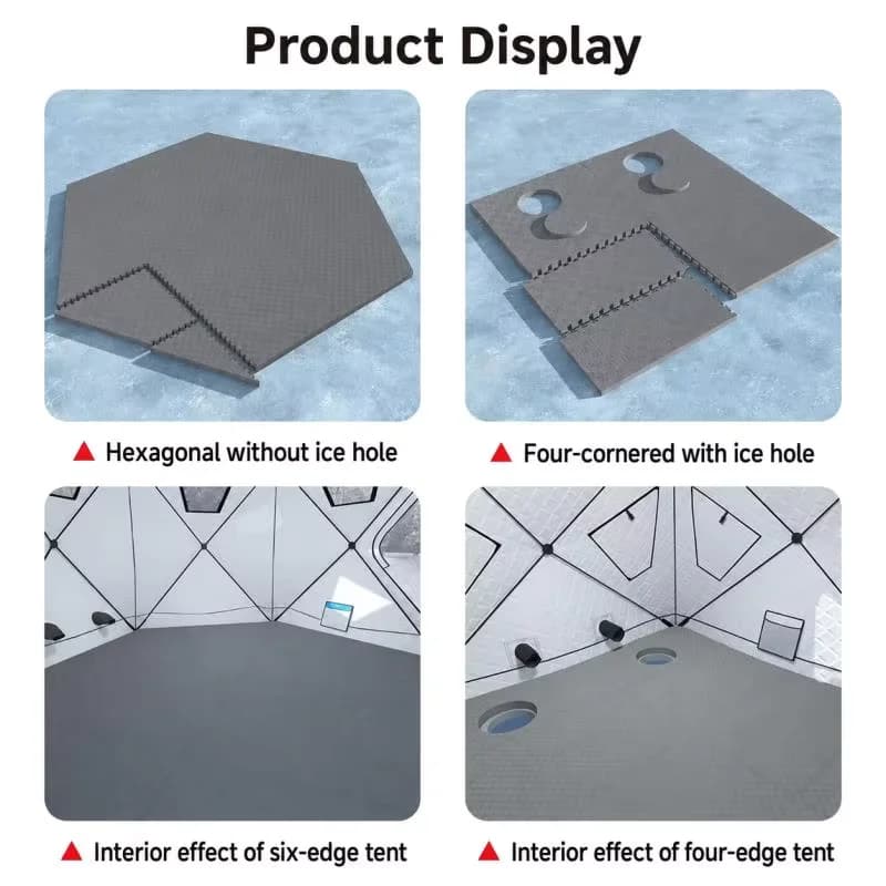 Waterproof Non-Slip EVA Ice Fishing Mat Thickened Portable Camping Pad Winter Yoga Mat for Tent Floor Hiking & Picnic