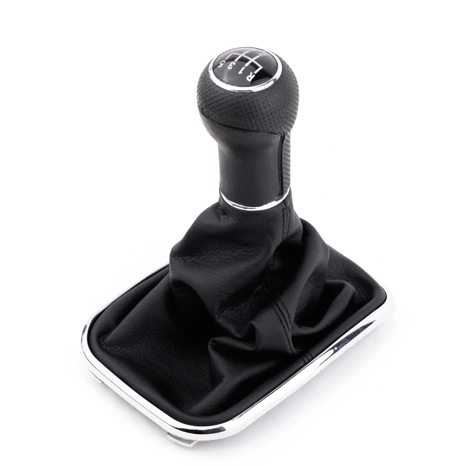 Black PU Leather 5-Speed Gear Shift Knob Gaitor Boot for VW Golf Bora Jetta GTi MK4 1999-2004