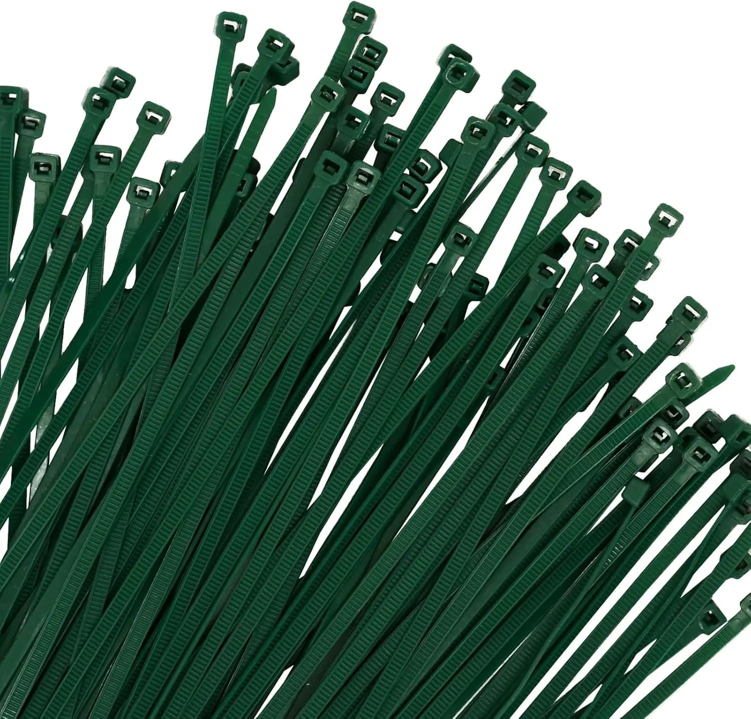 Fascette per cavi autobloccanti resistenti in nylon verde da 100 pezzi 20 cm, resistenza 40 libbre, gestione dei cavi multiuso
