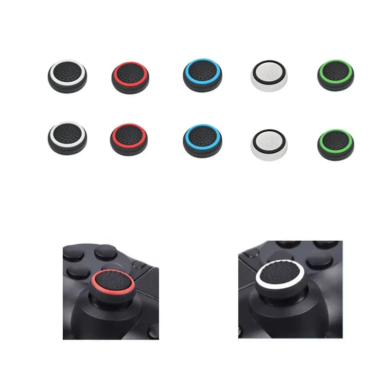 2pcs For PS3 PS4 PS5 Xbox one/360/Series S X Switch Pro Game Controllers Thumb Silicone Stick Grip Cap Cover Accessory