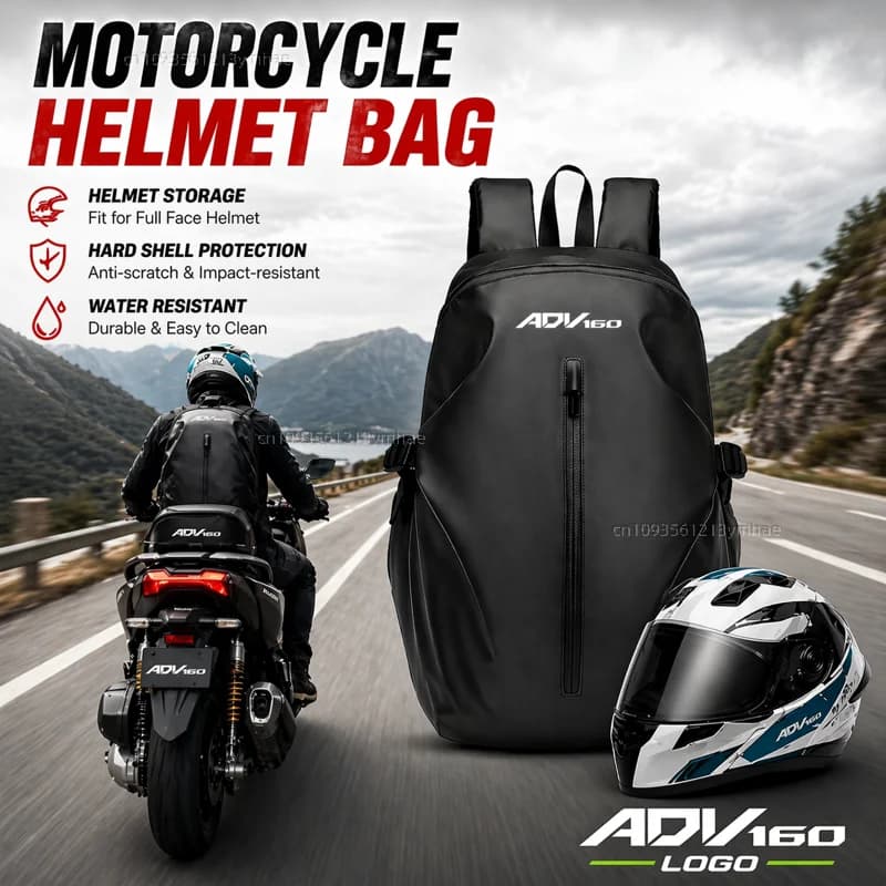 Knight Backpack Motorcycle Helmet Bag Travel Equipment Waterproof Large Capacity For Honda ADV150 ADV160 ADV350 ADV 150 160 350