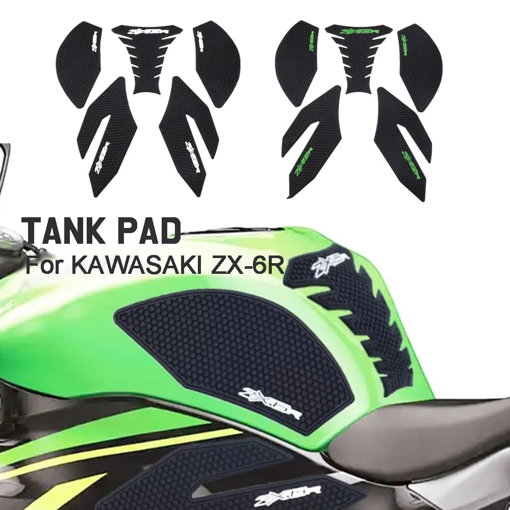 ZX-6R Adesivo moto antiscivolo Rilievo del serbatoio del carburante per Kawasaki Ninja ZX6R ZX 6R 2019-2023 3D Side Gas Ginocchio Grip Cuscinetti di trazione