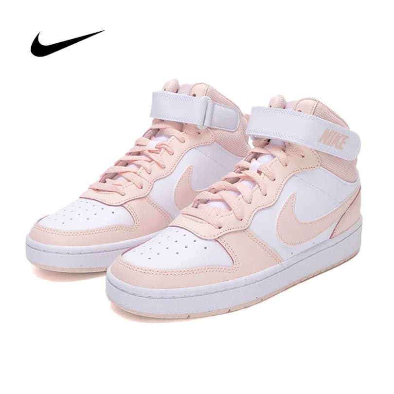 Scarpe da ginnastica casual da esterno Nike unisex per ragazzi Court Borough Mid 2 con cinturino in velcro CD7782-122