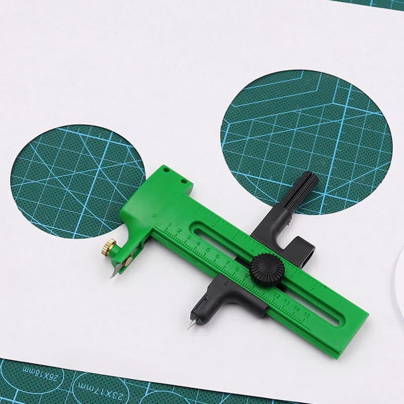 Double-Stage Adjustable Rotary Compass Circle Cutter For Paper Cardboard Rubber Vinyl Leather Craft