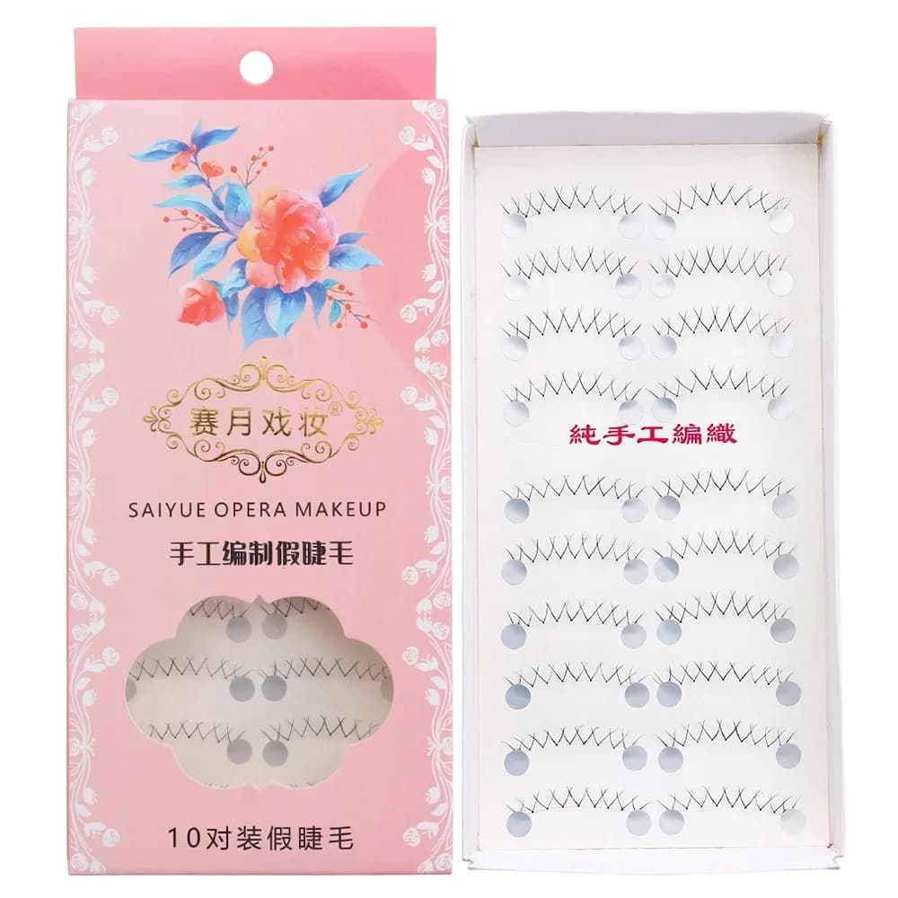 Ciglia Finte a V per Donna, Lunghe e Naturali, Fatte a Mano, 3D in Finto Visone, Cruelty-free, Strumenti per Trucco Occhi, Extension Ciglia