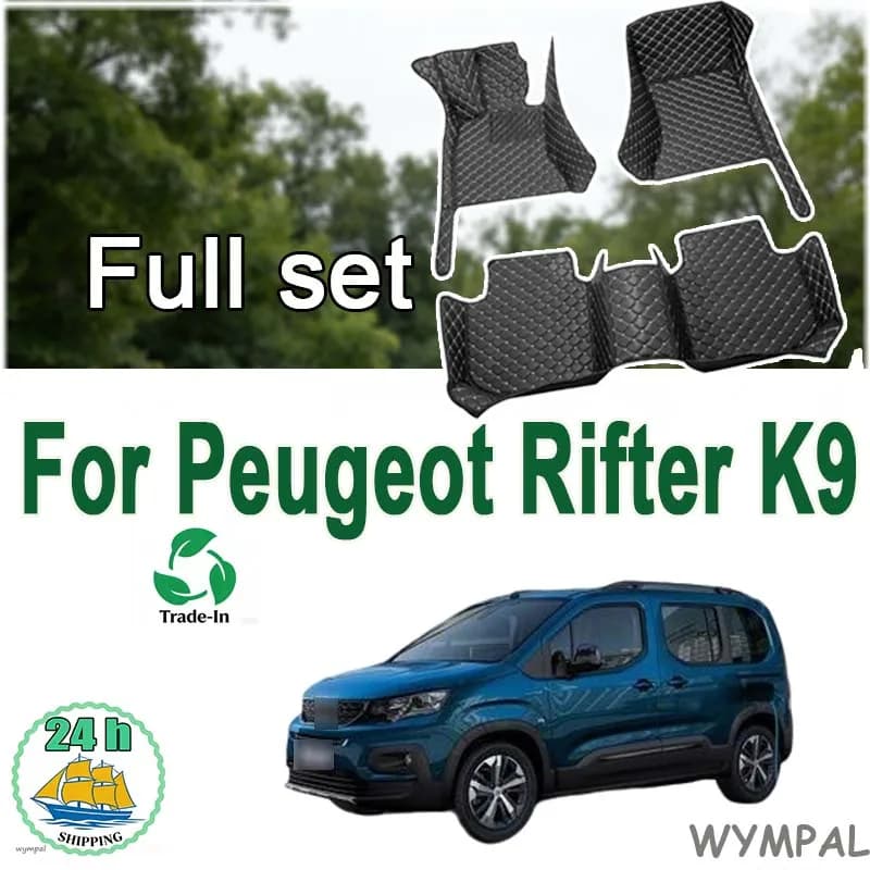 Tappetini per auto per Peugeot Rifter K9 2019 2020 2021 2022 5 posti versioni per passeggeri tappetino per auto impermeabile tappetino per auto accessori per auto