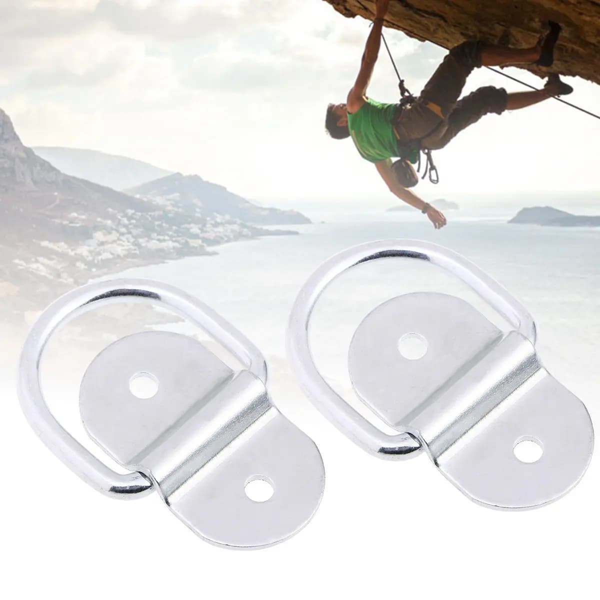 4Pcs Corrosion Resistant D Ring Load Anchor Forged Tie Down Lashing Rings Heavy Duty Trailer Kayak Truck Pickup Atv Boat