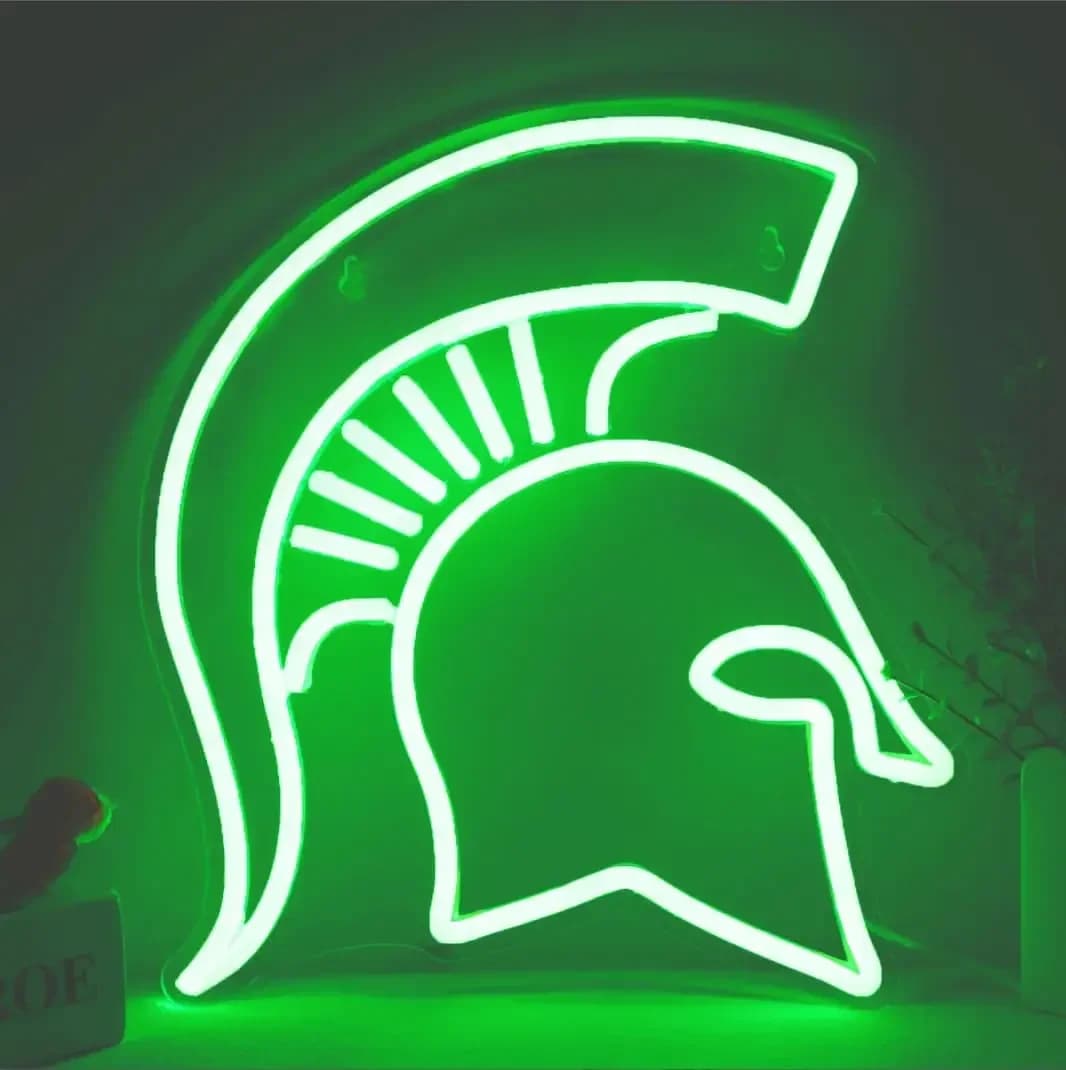 Spartan Helmet Neon Sign dimmerabile LED Neon Lights Usb Powered Wall Decor per dormitorio Home camera da letto Office Man Cave Bar Club