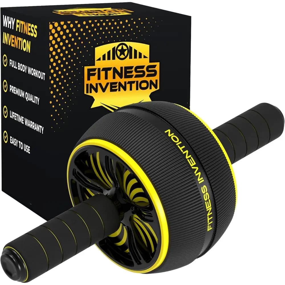 Abdominal Roller with Knee Mat - Strengthening Core for Men and Women - Fitness Home Equipment