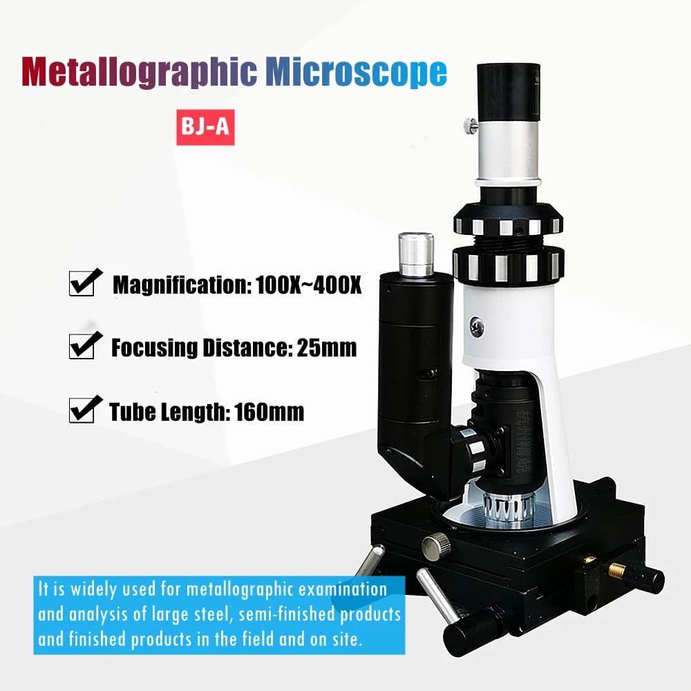 BJ-A microscopio metallurgico portatile BJ-X microscopio metallografico monoculare da tavolo struttura in lega metallica analizza il microscopio