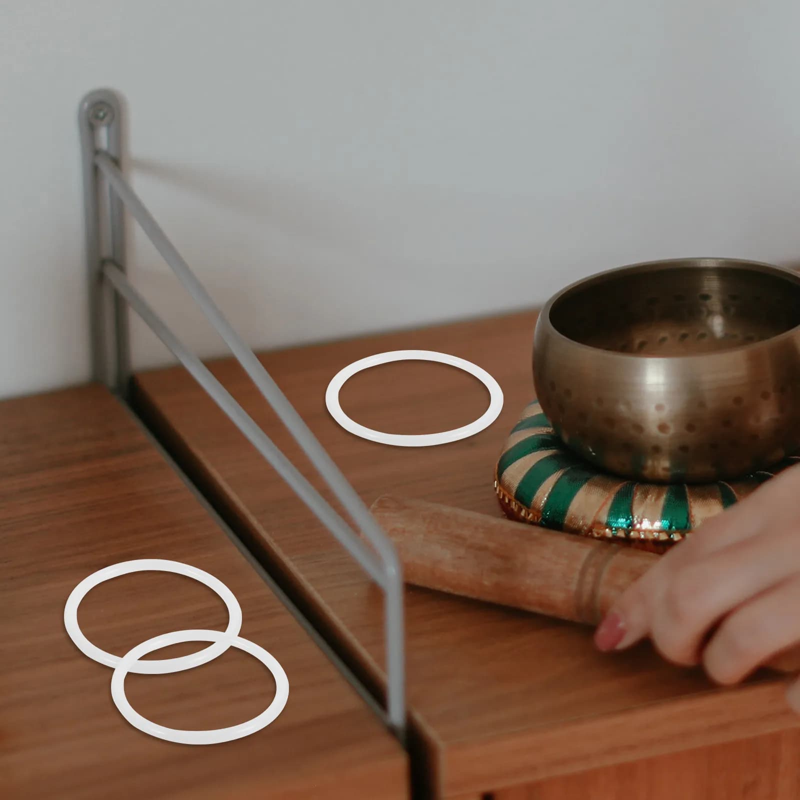 3Pcs Singing Bowl Rubber Rings Sound Bowl Mat Cushion for Meditation Music Therapy Prevent Bumping Home Office Decor Gift Set