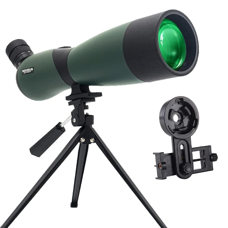 25-75x70 Cannocchiale Telescopio zoom angolato da 45 gradi con treppiede impermeabile per tiro al bersaglio Birdwatching caccia