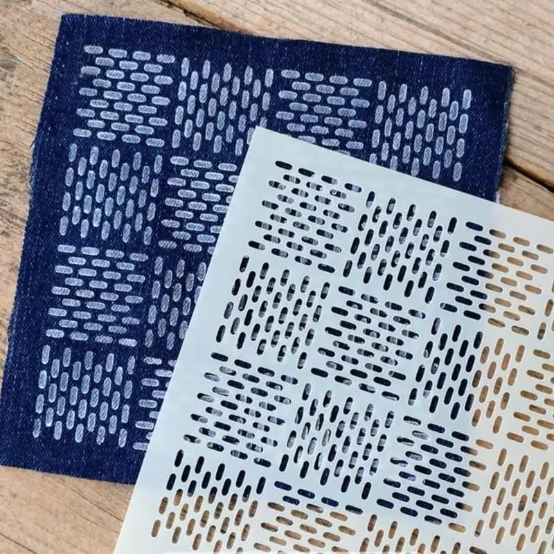 New 9/32Pc Sashiko Embroidery Template DIY Geometric Patchwork Stencil Reusable PET Stencil Handmade Embroidery Handicraft Tools