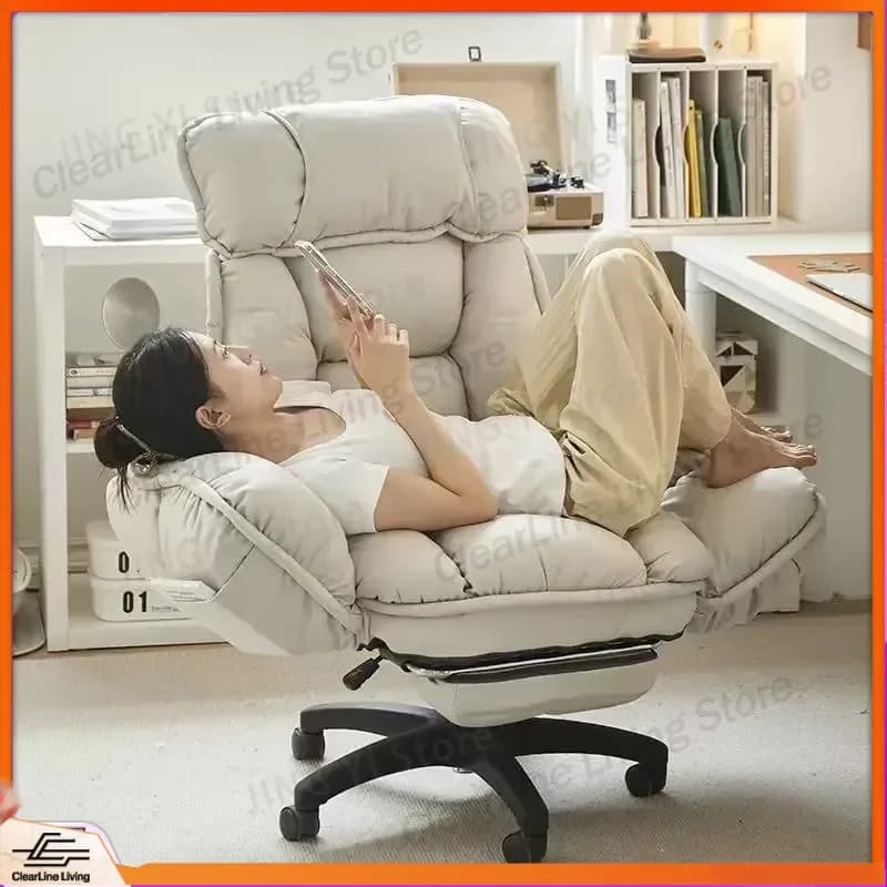 Ergonomic Home Office Chair with Lumbar Support Adjustable Height and Reclining Function for Computer Gaming Study Dorm Room