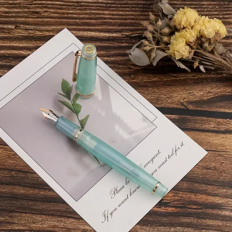 New JINHAO 82 Modified Version Coffee Bean Cap Top Cut Fountain Pen