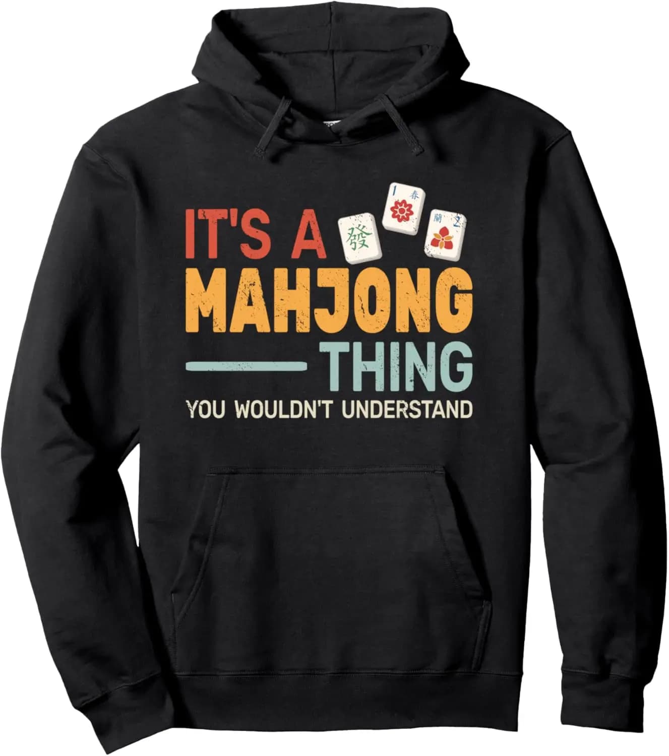Piastrelle da gioco Mah-jongg Madre Retro Mahjong Vintage Donna Pullover Unisex Autunno Streetwear Top Coppia Stampa su richiesta Felpe con cappuccio