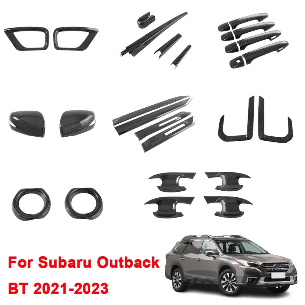 Per Subaru Outback BT 2021 2022 2023 ABS specchietto retrovisore laterale coperchio del serbatoio maniglia del corpo della porta telaio ciotola fendinebbia Trim accessori