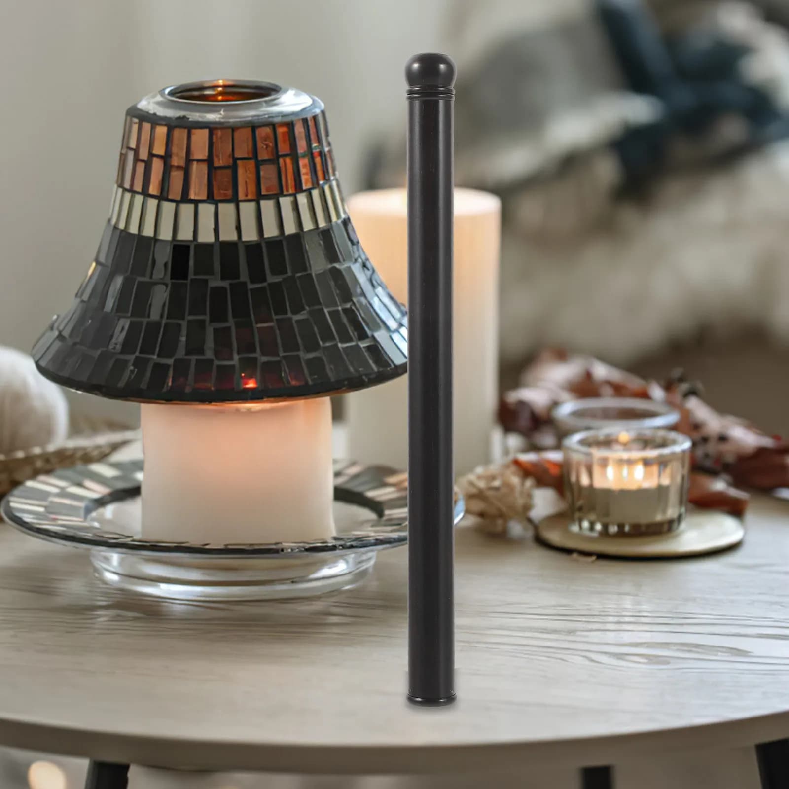 Tubo per incenso compatto in legno, texture fine, design delicato, porta bastoncini di incenso portatile per viaggi, casa, campeggio