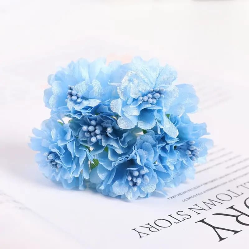 Garofano di seta Fiori artificiali Ghirlande di Natale Casa Camera Giardino esterno Matrimonio Festa Decorazione Regalo fai da te Scatola di caramelle