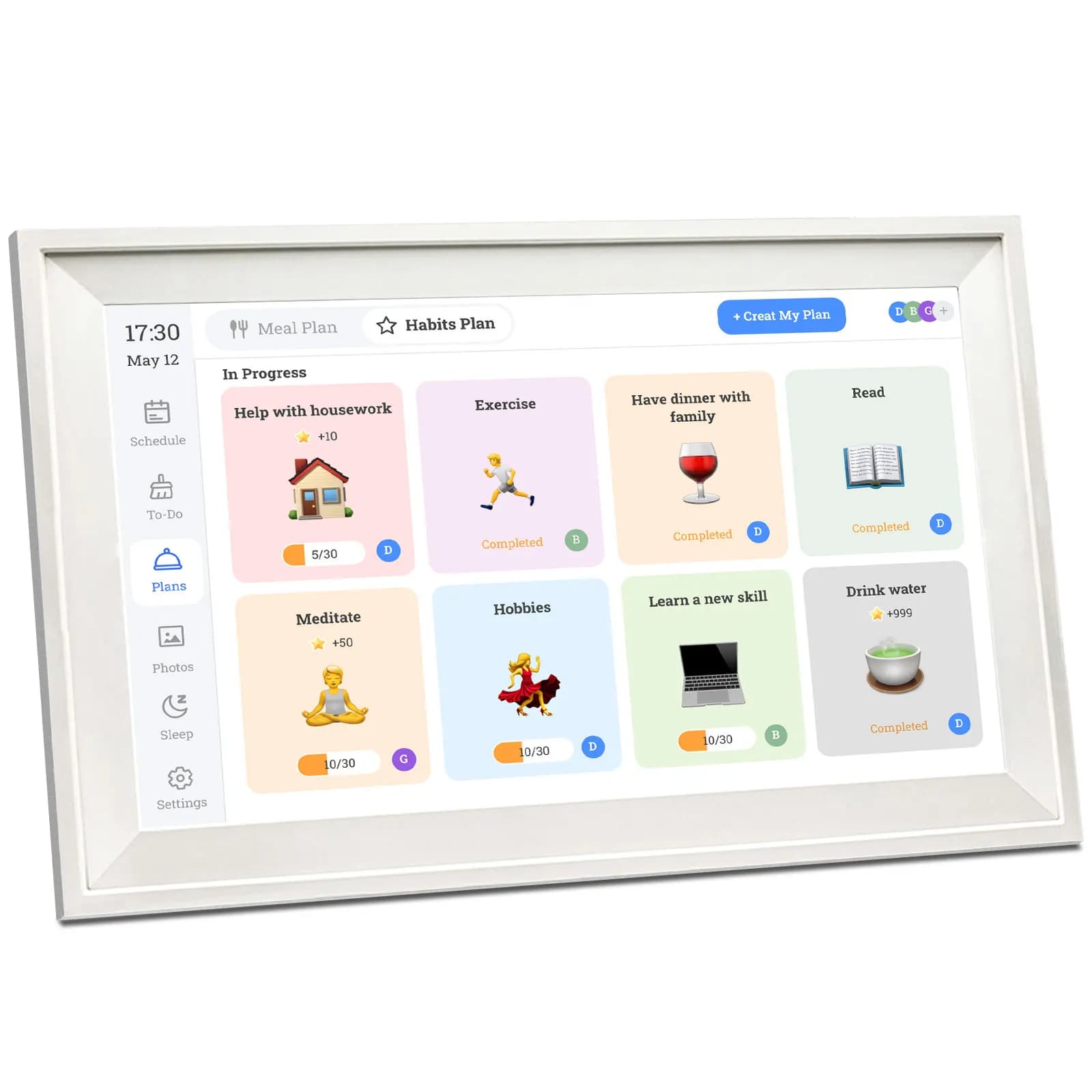 WiFi Digital Photo Frame 15.6" Android Touch Screen 2G+32G Storage Media Playback AAC/MP3/WMA Audio Video Smart