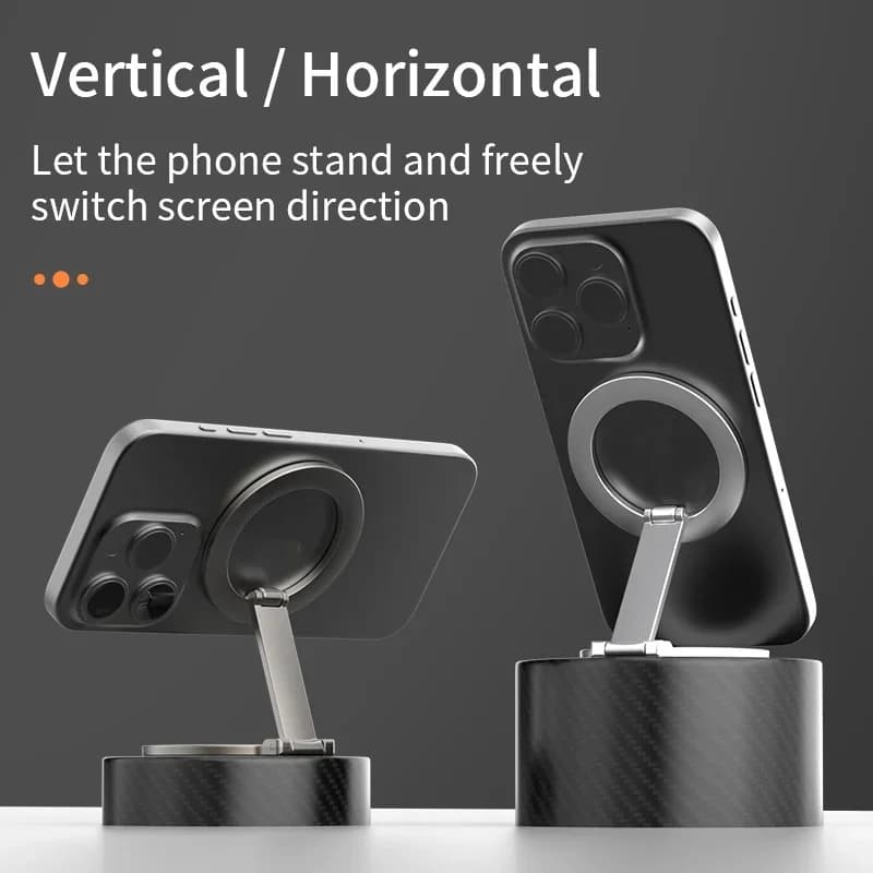 Supporto per telefono magnetico pieghevole a doppia faccia per tapis roulant da palestra Magsafe Supporto per auto pieghevole universale Supporto magnetico per smartphone