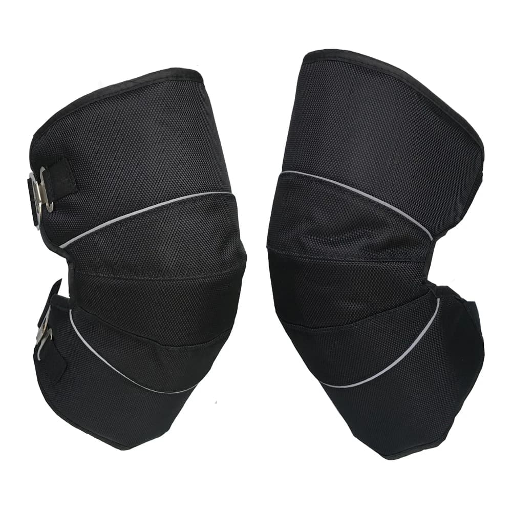 Ginocchiera/scaldamuscoli/scaldamuscoli in lana termica Udoarts con cinghie elastiche regolabili (versione Oxford) (1 paio)