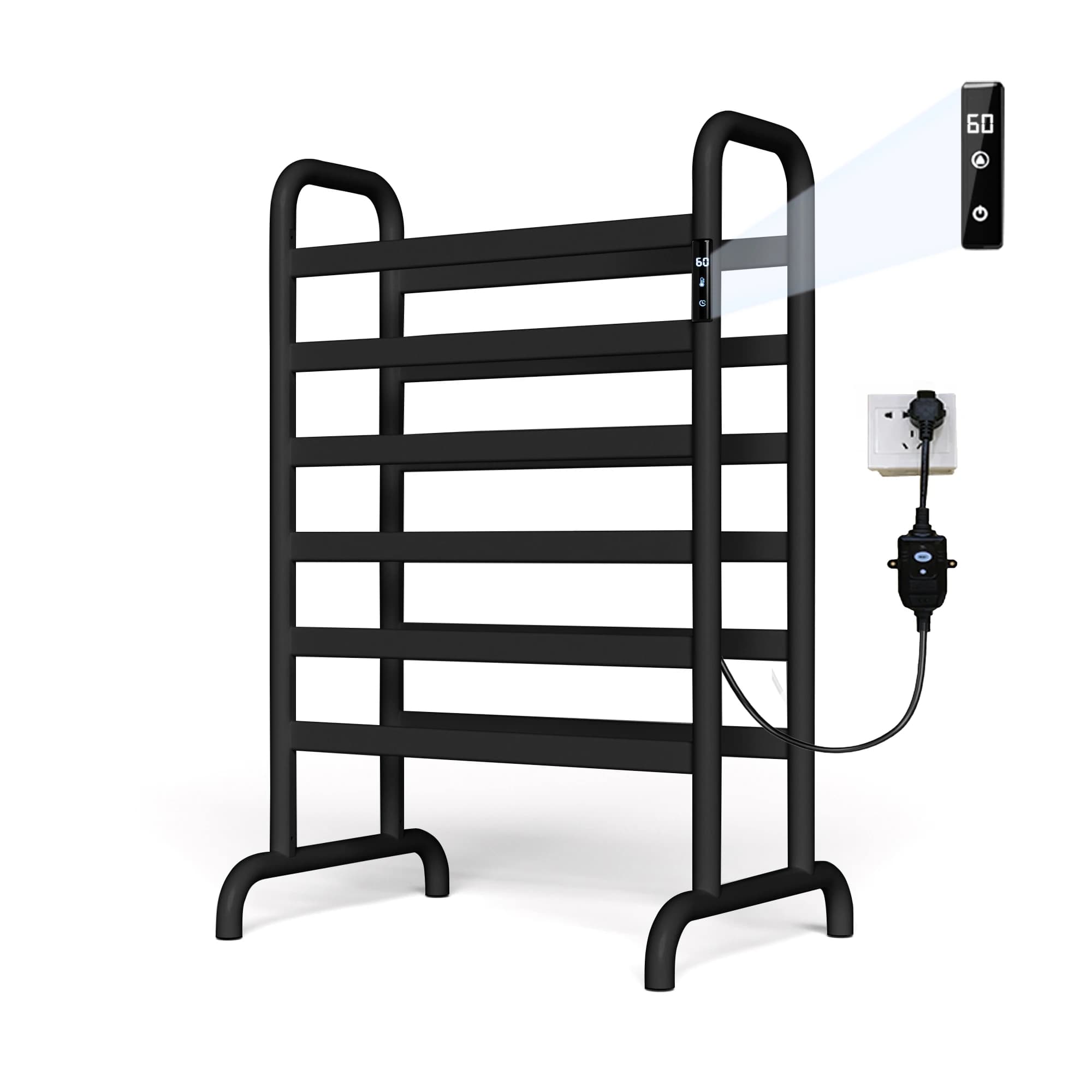 Double-layer electric hotplates for bathroom, with timer and storage function, suitable for towels and bathrobes