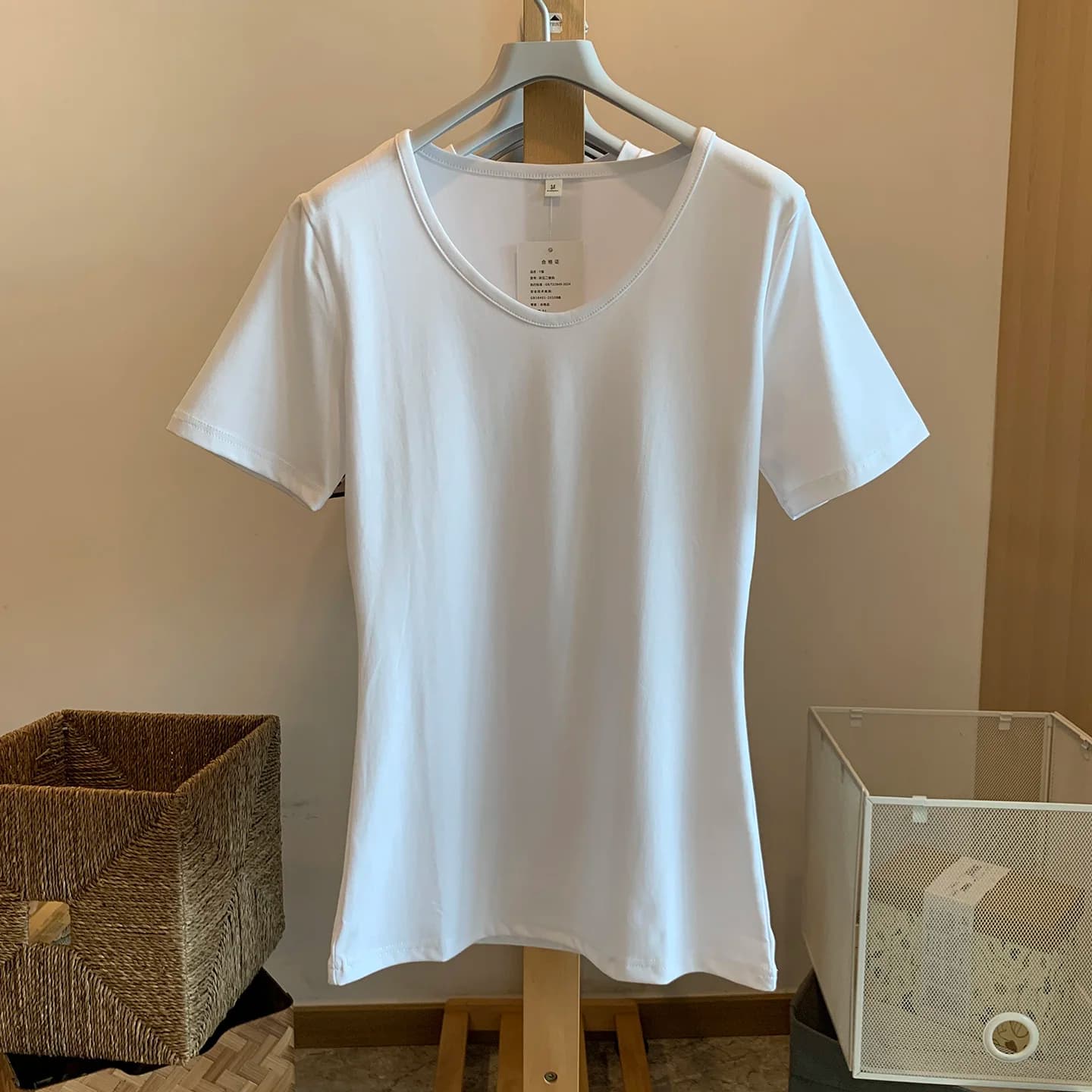 Slimming Short Sleeve round Neck T-Shirt Dress Hot Girl Style Cotton Blend Comfortable Summer Dress Women's Fashion Basic Dress