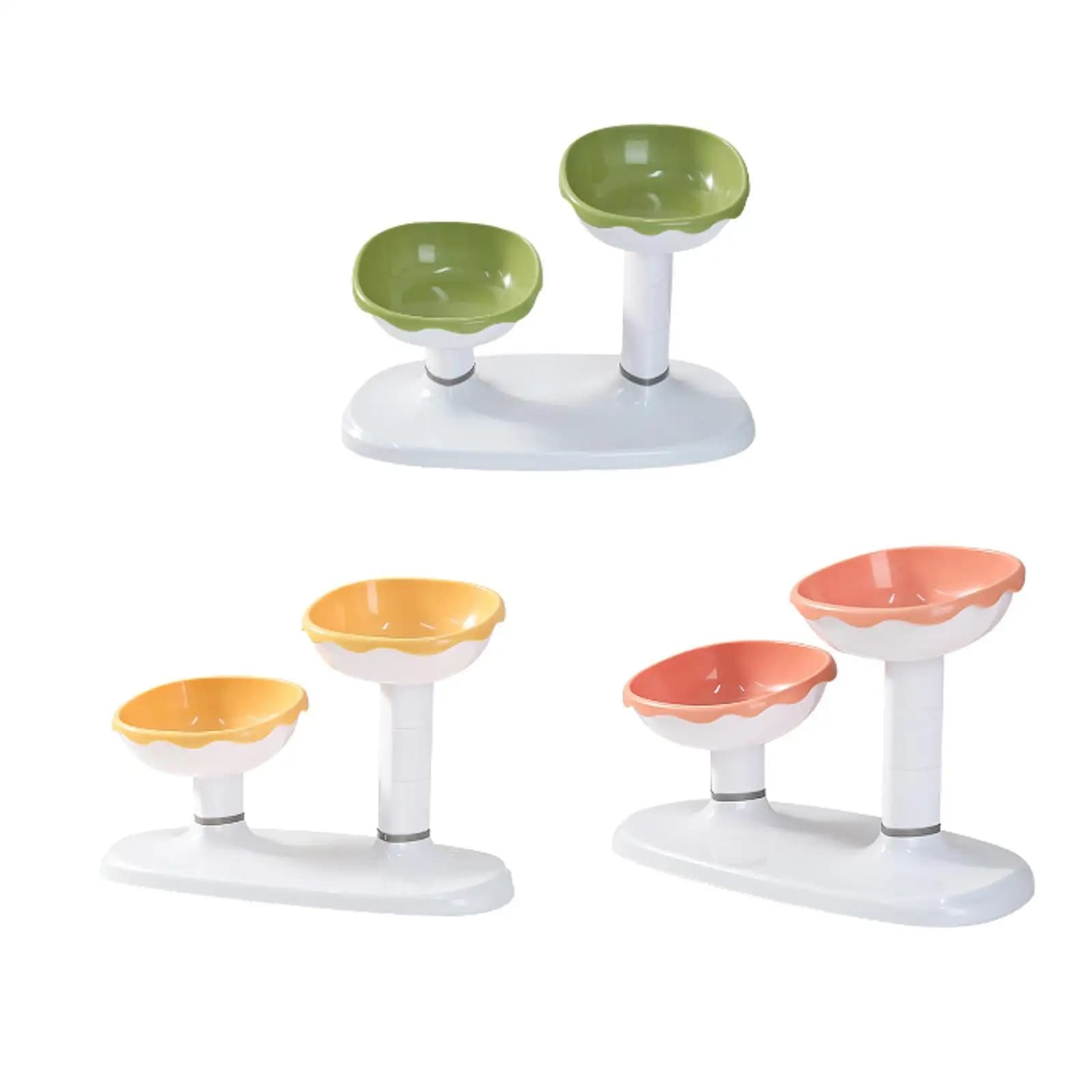 Elevated Cat Bowl Adjustable Height and Angle Kitty Bowl Pet Food Bowl Cat Dish Cat Water Bowl for Small Dogs Kitty Puppy Cats