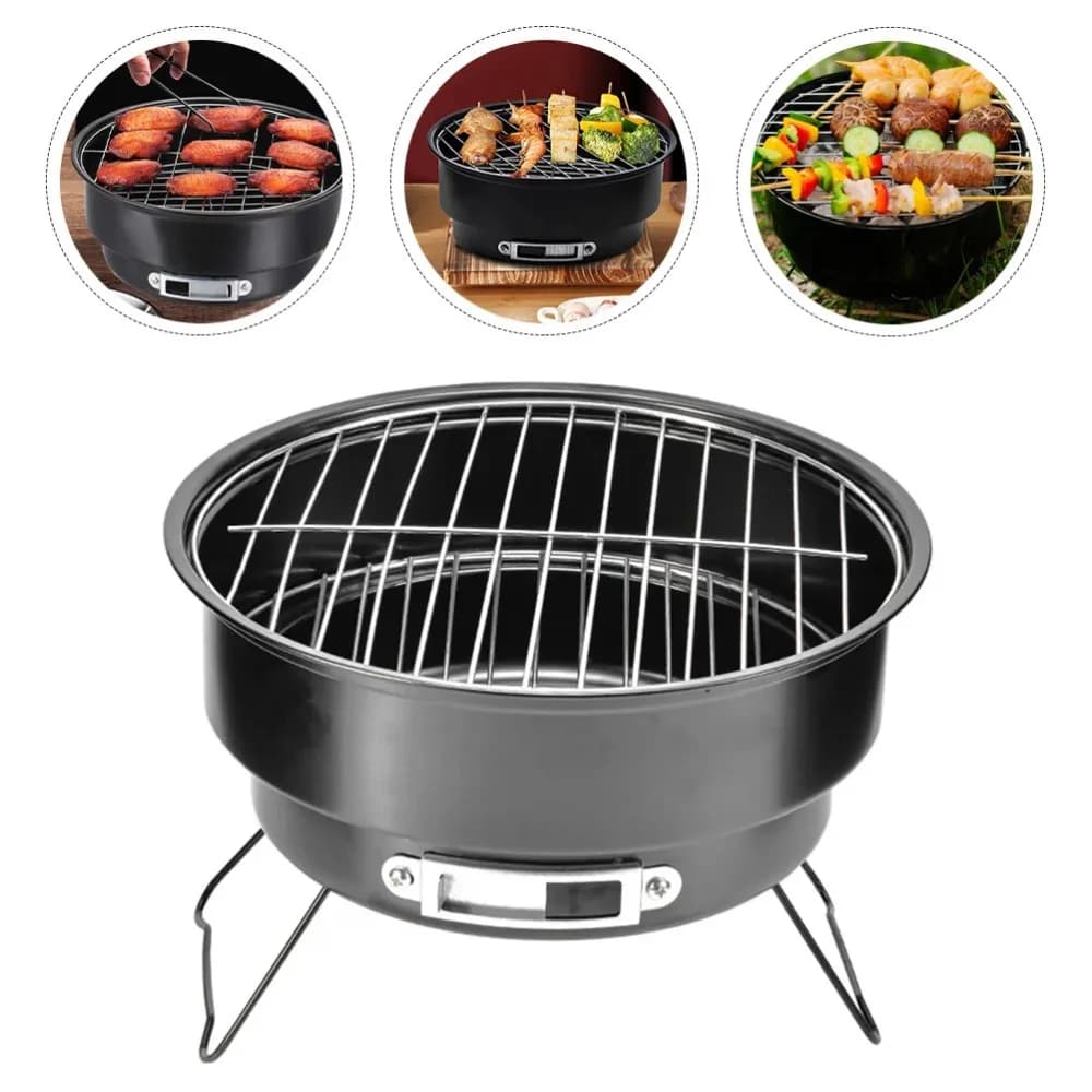 Griglia per barbecue portatile leggera in acciaio inossidabile per campeggio all'aperto Picnic Fornelli per barbecue Cucina Sala da pranzo Griglie per barbecue Strumenti
