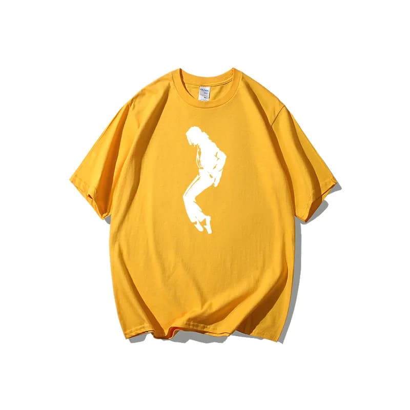 Michael Jackson Trendy T-Shirt Short Sleeve Loose Fit round Neck Men's Summer Couple Cotton Sweatshirt Casual Business Style