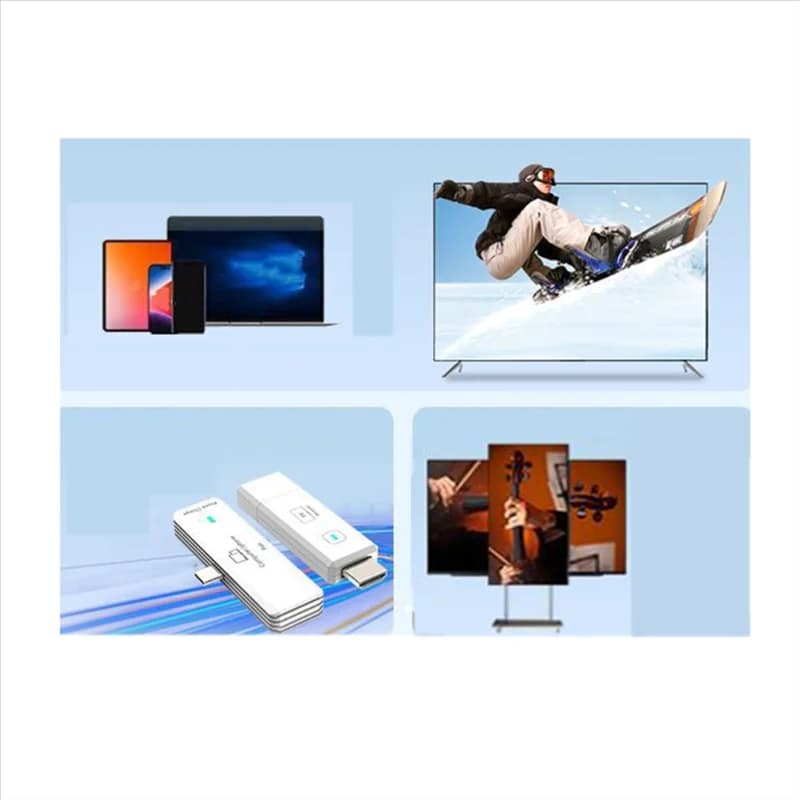 【B74A】 Proiettore schermo Trasmettitore wireless Video HD 1080P 5G Telecomando per dispositivi mobili e computer