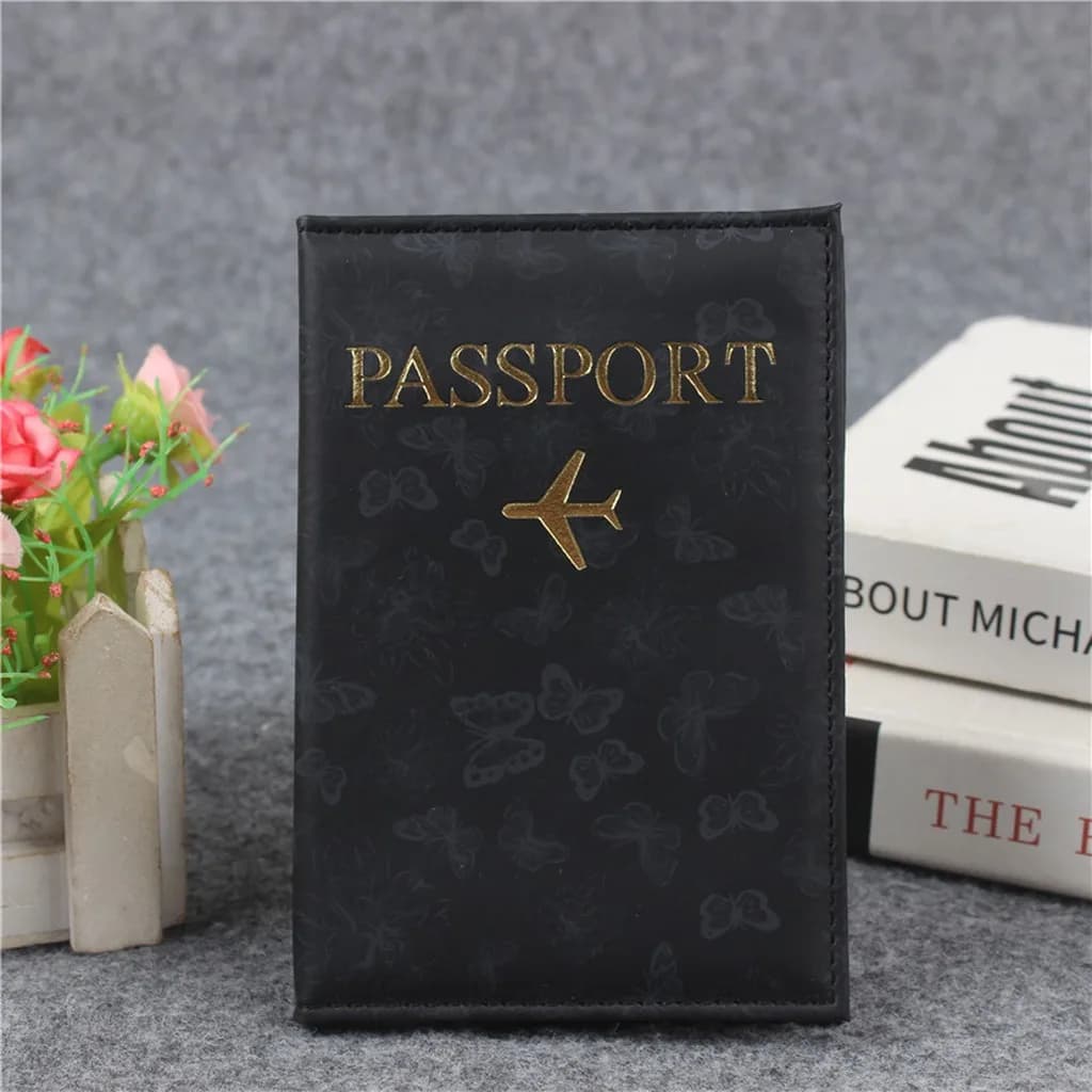 2-Fold Passport Holder Portable Card And Id Holder Passport Cover Lightweight Travel Document Organizer For Bank Card Storage