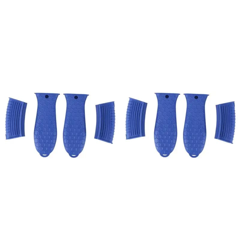 A53Q-Silicone Hot Handle Holder For Cast Iron, 8 Pack Pot Handle Sleeve Non Slip Rubber Cover Set For Skillet Frying Pan