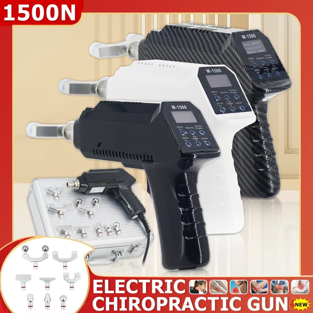 Electric Correction Gun Spinal Adjustable Instrument Impulse Spine Cervical Massager 1500N Chiropractic Adjusting Tools 2026 New