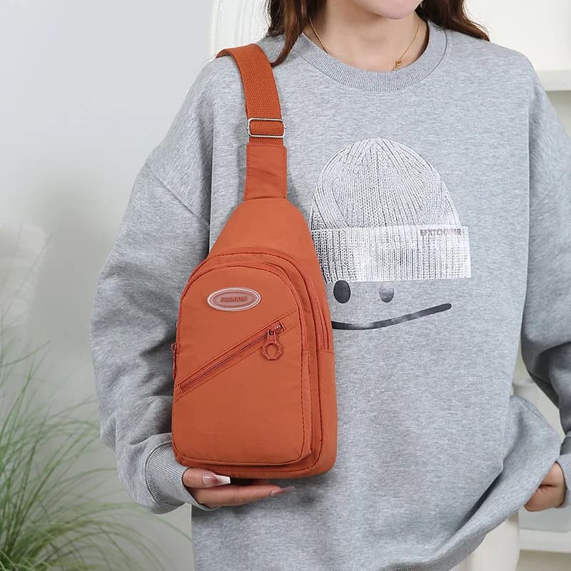 New Fashion Women's Chest Bag Multi-functional Portable Versatile Casual Shoulder Bag Outdoor Sports Multi-layer Crossbody Bag