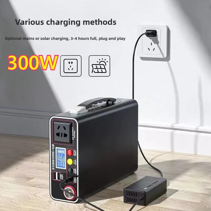 Portable Solar Power Generator 300 W 333 WH 220 V Outdoor Camping Power System Rechargeable Battery Backup
