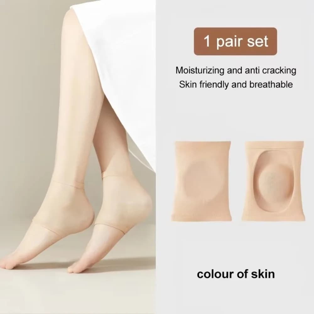 1 Pair Remove Dead Skin Silicone Heel Protective Cover Pain Relief Anti Cracking Foot Care Socks Anti-Crack Pad Reusable