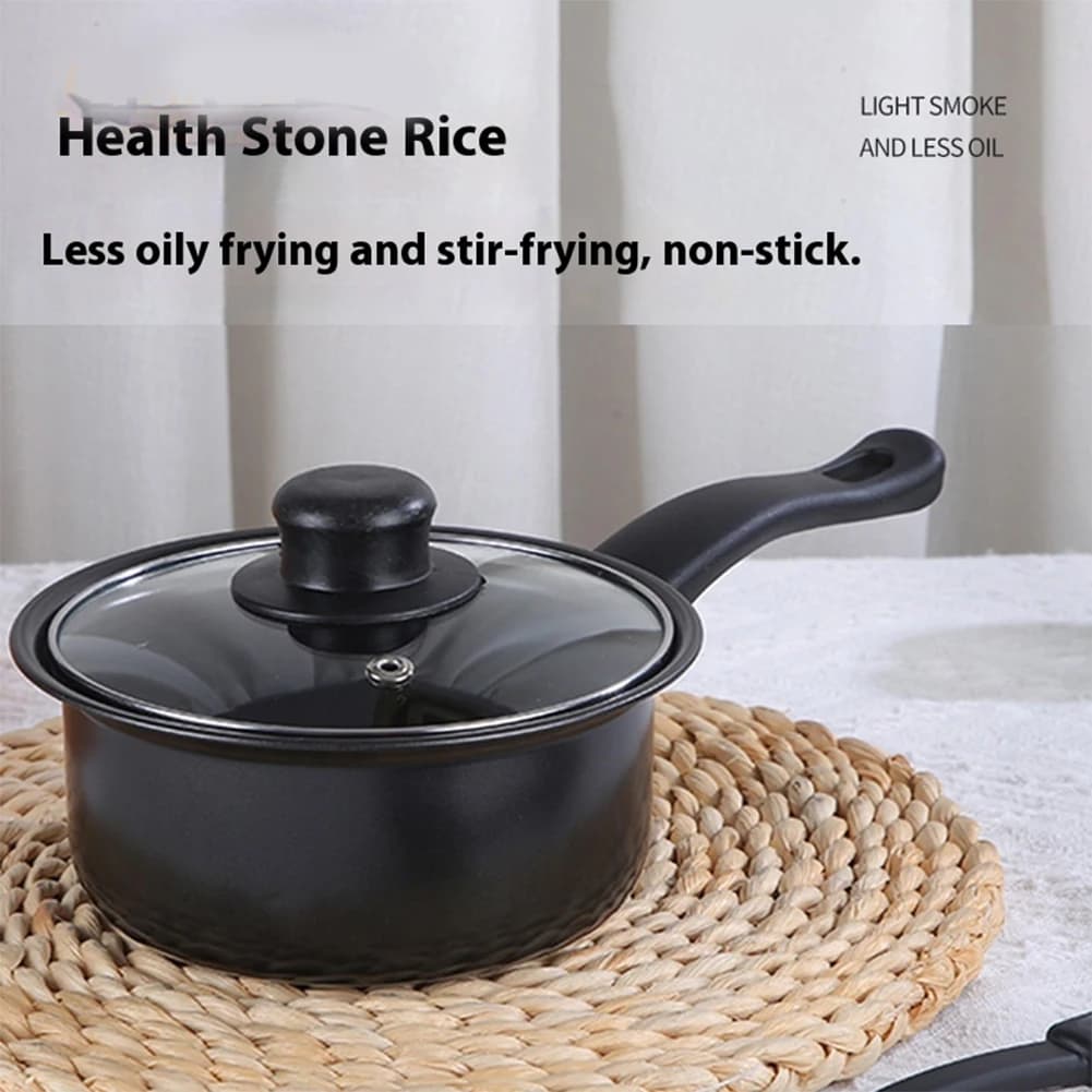 12-Piece Non-Stick Cookware Set Deep Frying Pan with Lid Cooking Pot Set Stackable Pot Set for All Types of Cooker