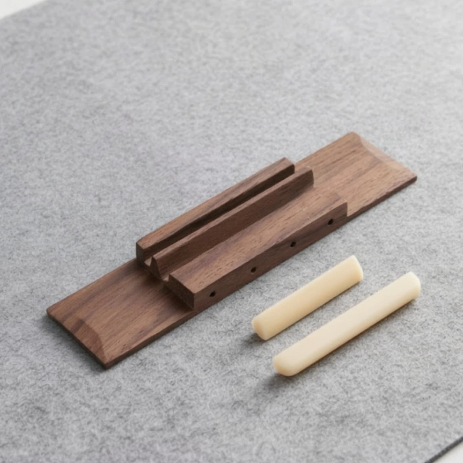 Ukulele Bridge, Saddle, and Nut Set Rosewood Ukulele Bridge Replacement Instrument Parts 4-String DIY for Luthier